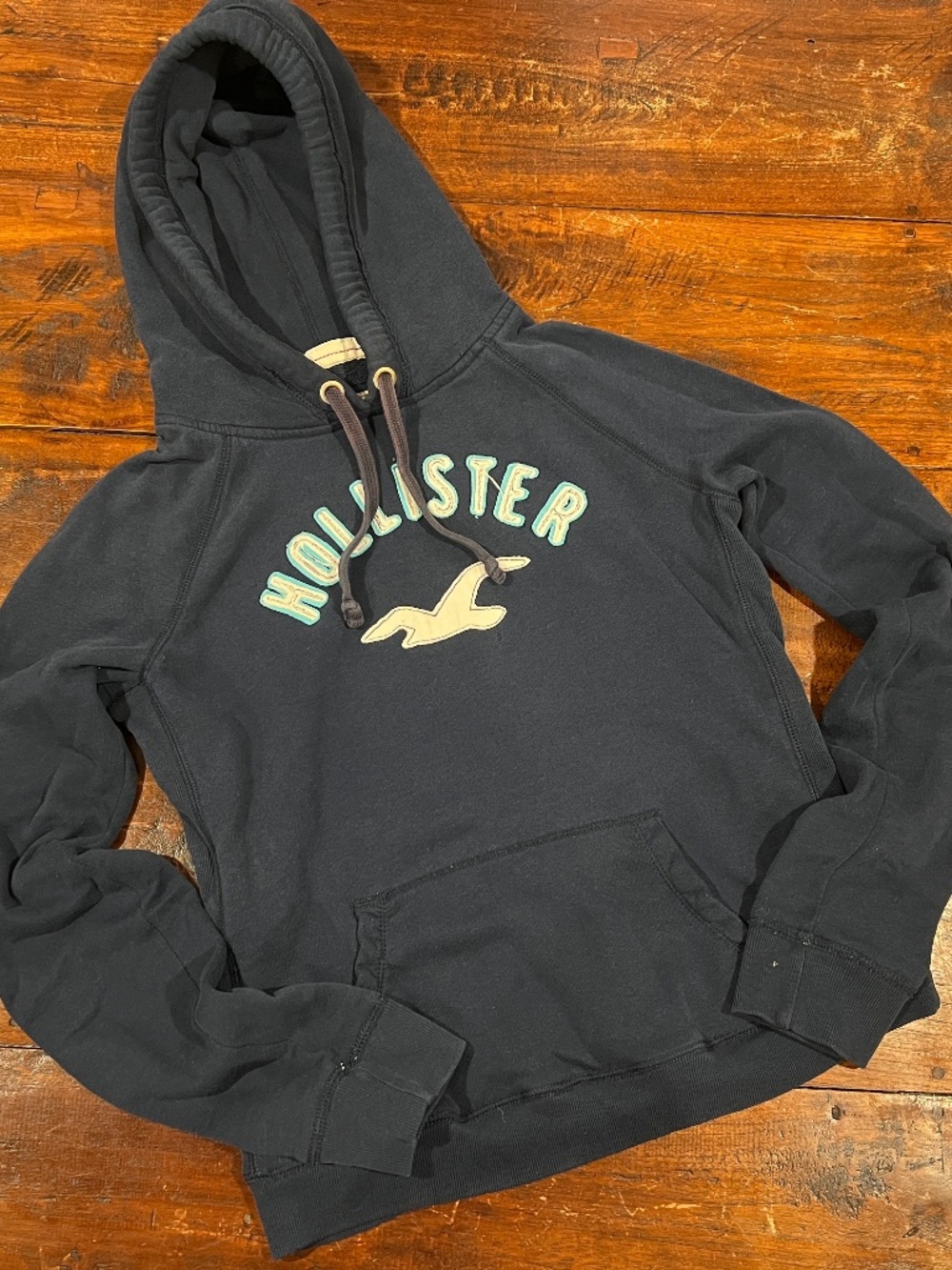 Vintage Hollister Seagull Bird Logo Beach Surf Hoodie Pullover Sweatshirt M